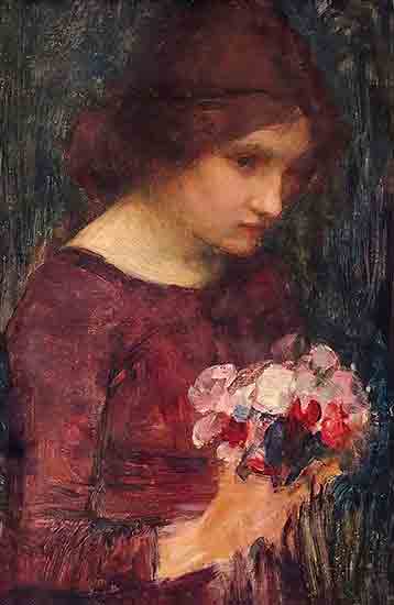Study-Girl Holding Bouquet
John William Waterhouse
