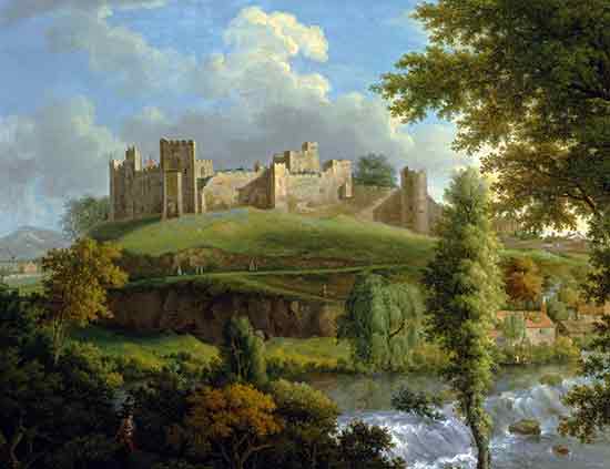 Ludlow Castle with Dinham Weir, Samuel Scott