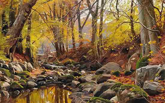 Autumn Day in the Forest, Peder Mork Monsted