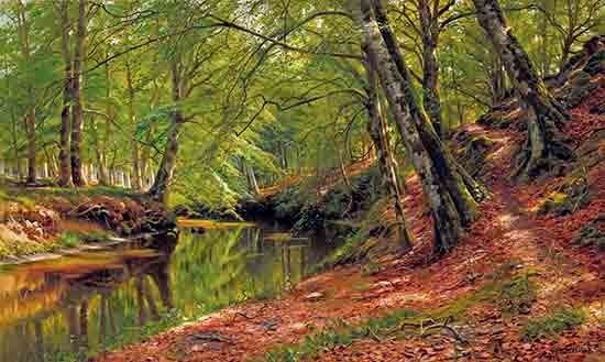 Creek Bank in Fall, Peder Mork Monsted