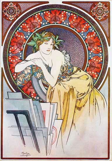  Girl with Easel,
Alphonse Mucha
