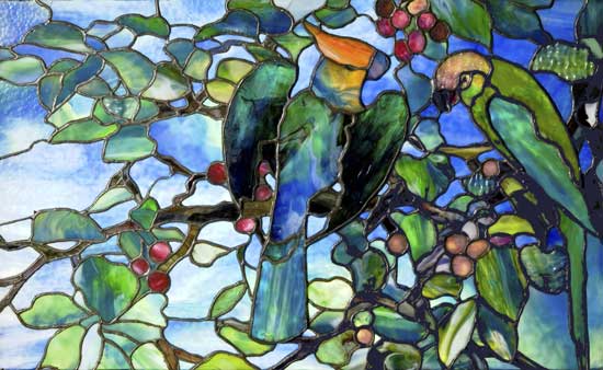 Parrots, Louis Comfort Tiffany