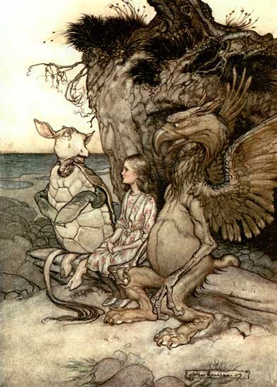 Alice in Wonderland & Mock Turtle, Rackham