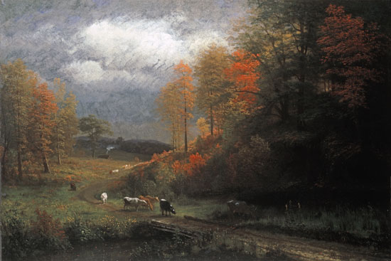  Rainy Day in Autumn, Massachusetts, Bierstadt