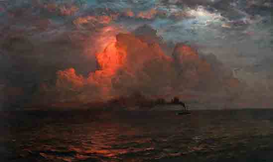 Ship at Sunset, Fredrick Church


