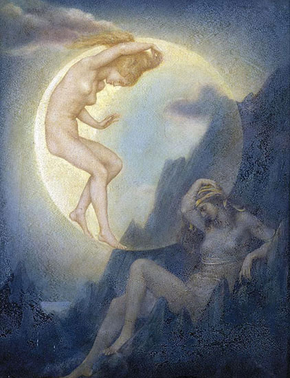 Sleeping Earth Waking Moon, Evelyn De Morgan