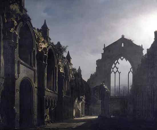 The Ruins of Holyrood Chapel, Louis Daguerre


