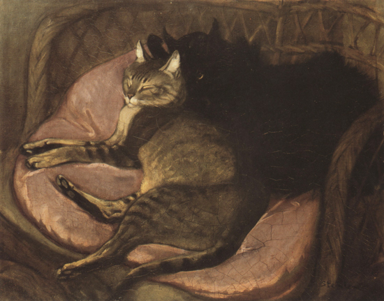 Cats on the Sofa , Theophile-Alexandre Steinlen