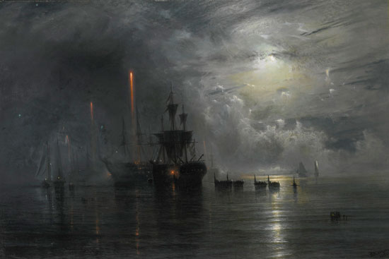 The Wasp & The Serapis in Boston Harbor at Night 
Charles D. Robinson


The Wasp & The Serapis in Boston Harbor at Night 
Charles D. Robinson
