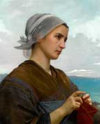 Woman Knitting