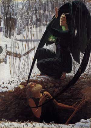 The Death of the Gravedigger, Carlos Schwabe